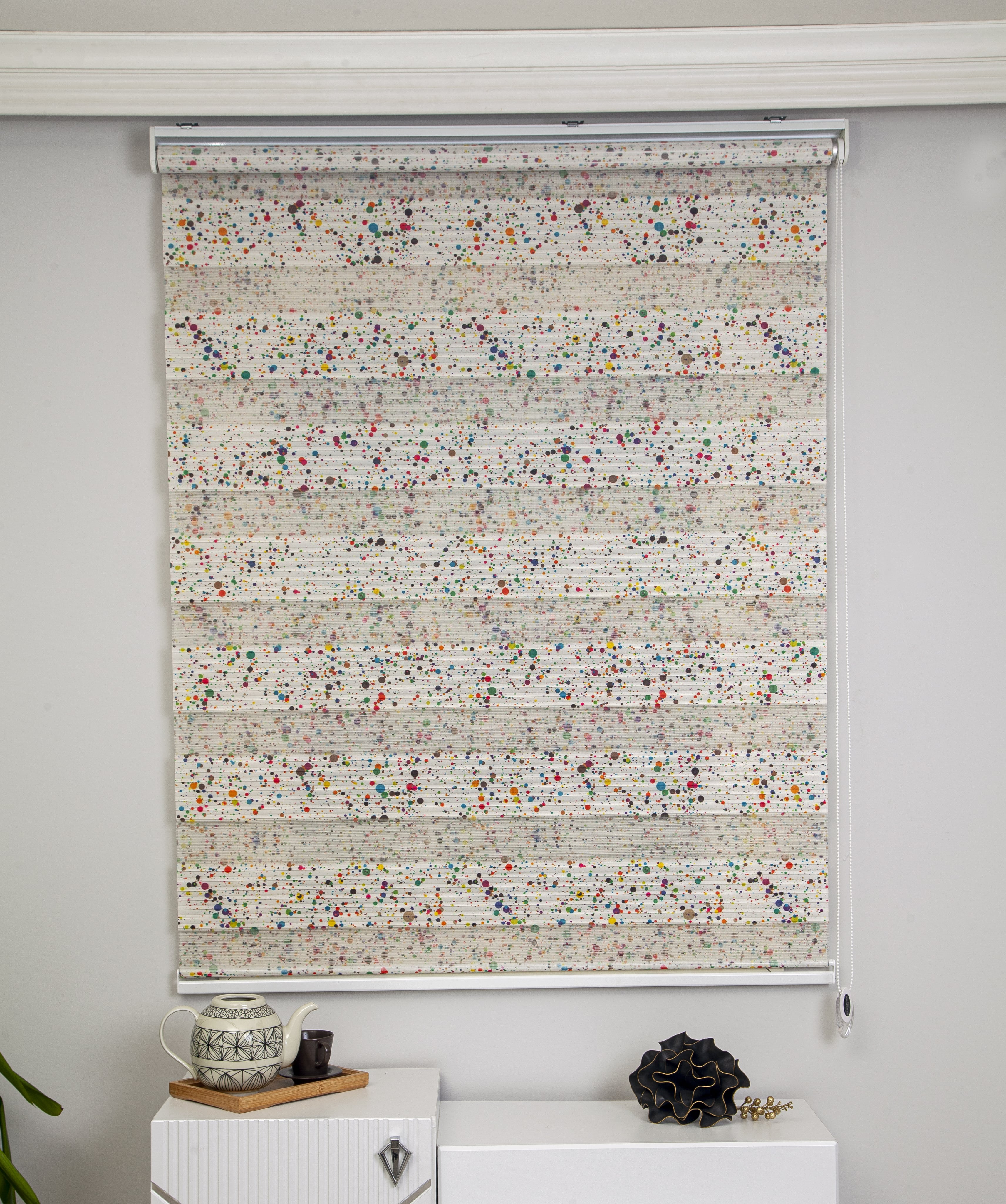 ELA 817 NOKTA BASKILI ZEBRA PERDE