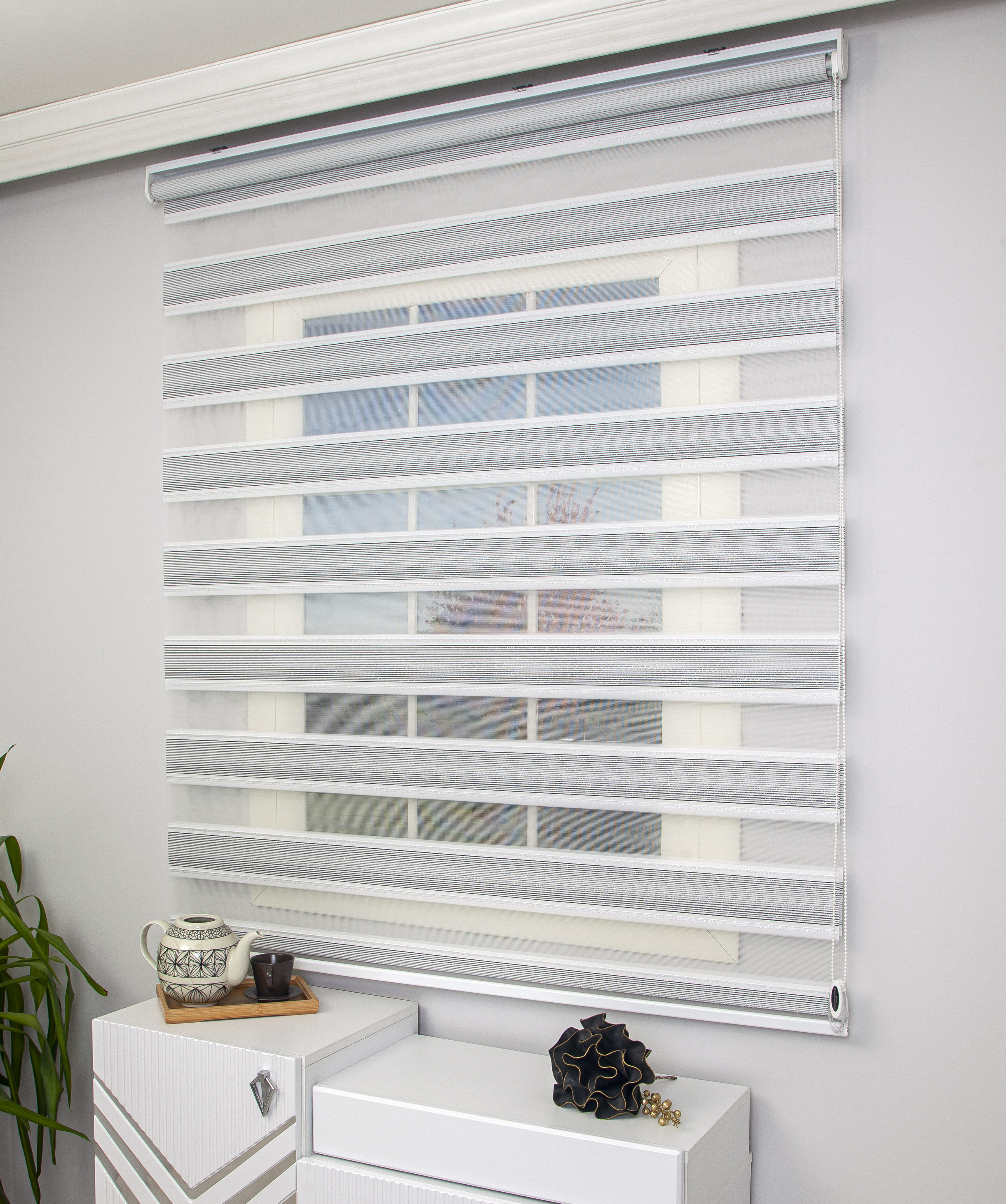 SİMLİ ZEBRA PERDE SİLVER 1003